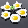 Egg Rings Fried Egg Molds Stainless Steel Egg Shaper Pancake Maker with Handle Different Shapes Stainless Steel Egg Molds for Frying Cooking (5 Shapes