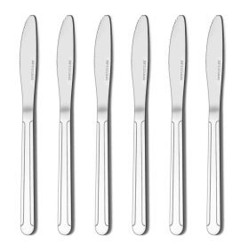 Bestdin Dinner Knife Set, 24 Pieces 8-inch Kitchen Knives, Pattern Design Stainless Steel Cutlery Knife, Table Knives for Home, Hotel and Restaurant