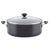 Farberware Easy Clean 8 Quart Aluminum Nonstick Stockpot, Black