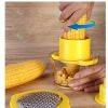 Multifunction Mini Manual Corn Peeler Corn Sheller Corn Stripper Corn Thresher with Measuring Bowl Potato Peeler Fruit Vegetable Chocolate Grater Kitc