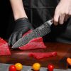 Qulajoy Japanese Chef Knife Kitchen Knife High Carbon German Steel Cooking Knives Damascus Pattern Japanese Knife With Ergonomic Handle For Home Kitch