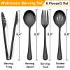 Walchoice 8 Pieces Serving Utensils Set, Stainless Steel Hostess Set, Includes Slotted Spoon/Serving Spoon/Serving Fork/Serving Tongs