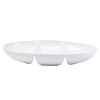 Better Homes & Gardens- Porcelain Oval-shape Divided Bowl, White