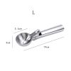 Large Ice Cream Scoop Stainless Steel Fruits Scoop Meat Baller with Trigger Easy to Use Ice Cream Spoon Convenient Fast and Durable