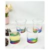 Oval Halo Acrylic Glasses Drinking Set of 4 DOF (12oz), Plastic Drinking Glasses, BPA Free Cocktail Glasses, Drinkware Set, Plastic Water Tumblers