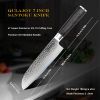 Qulajoy 7 Inch Santoku Knife- Ultra Sharp Japanese 67 Layers Damascus VG-10 Steel Core - Professional Hammered Chef Knife - Ergonomic G10 Handle With